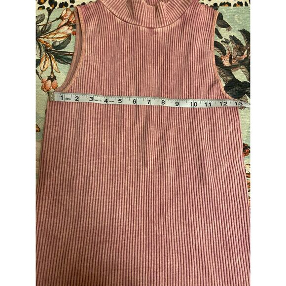 Free People Intimately Women's Washed Clay No looking Back Mock Neck Tank S: M/L - Picture 7 of 7